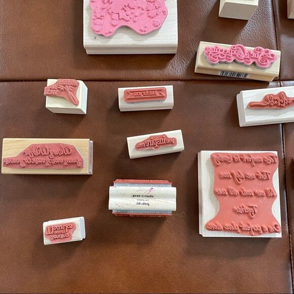 Lot of 23 Rubber Stamps 1lb 12oz Most NEW Scrapbooking Crafting - Picture 8 of 14